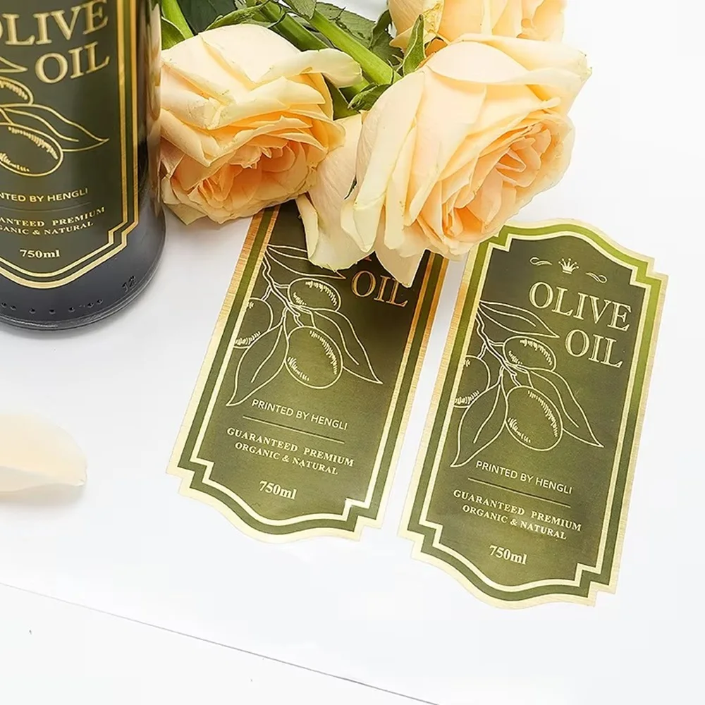 Custom Wine Bottle Labels | Vinyl PVC Kraft & Gold Foil Stickers for Red Wine & Beer view 3