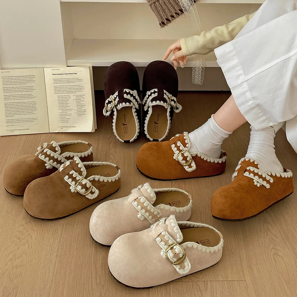 

Шлепанцы на толстой подошве, женские верхние тапочки, универсальная женская обувь нового стиля осени 2025 года, одинарные полутапочки.