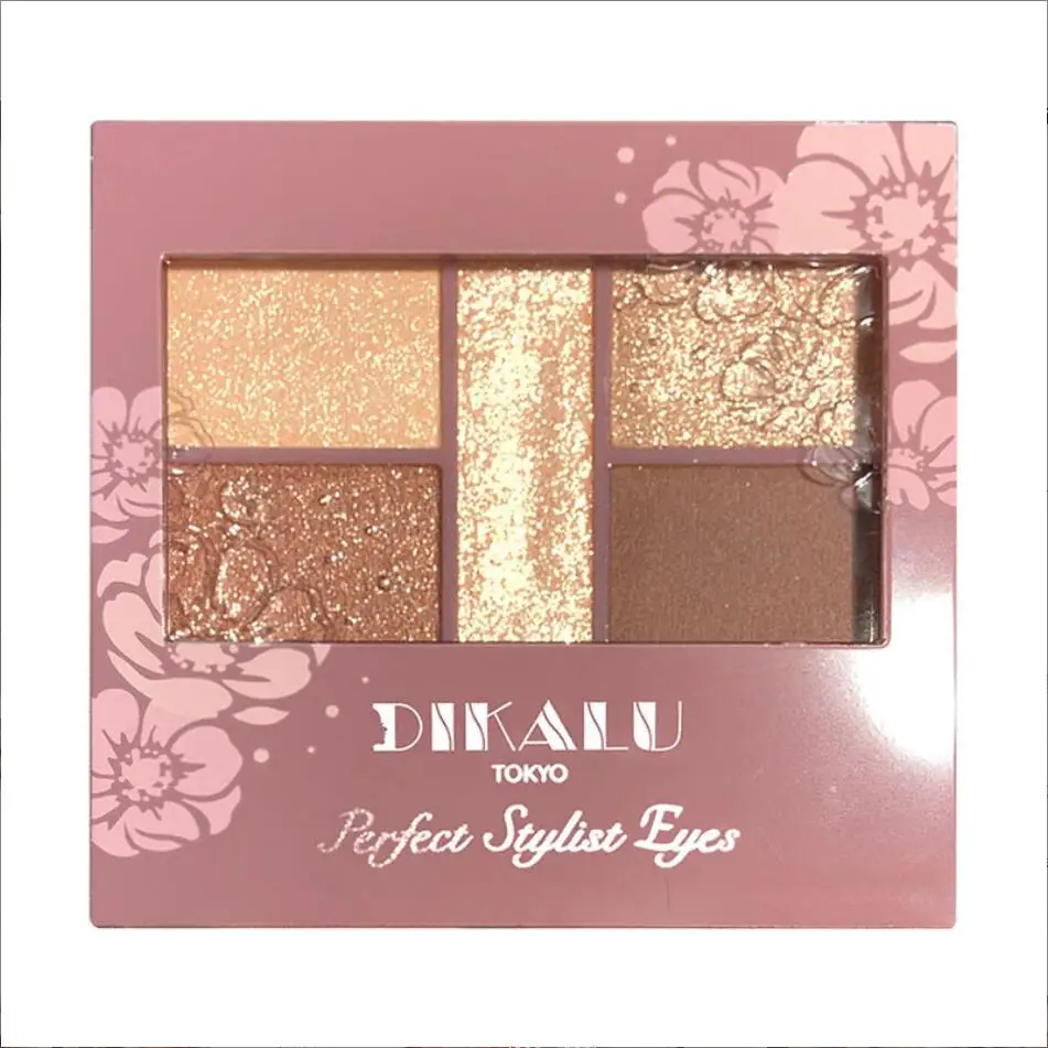 5 色のアイシャドウパレット強いコーヒー色パーリーアイシャドウマットグリッター光沢のあるきらめき目メイクアイ顔料 T2380