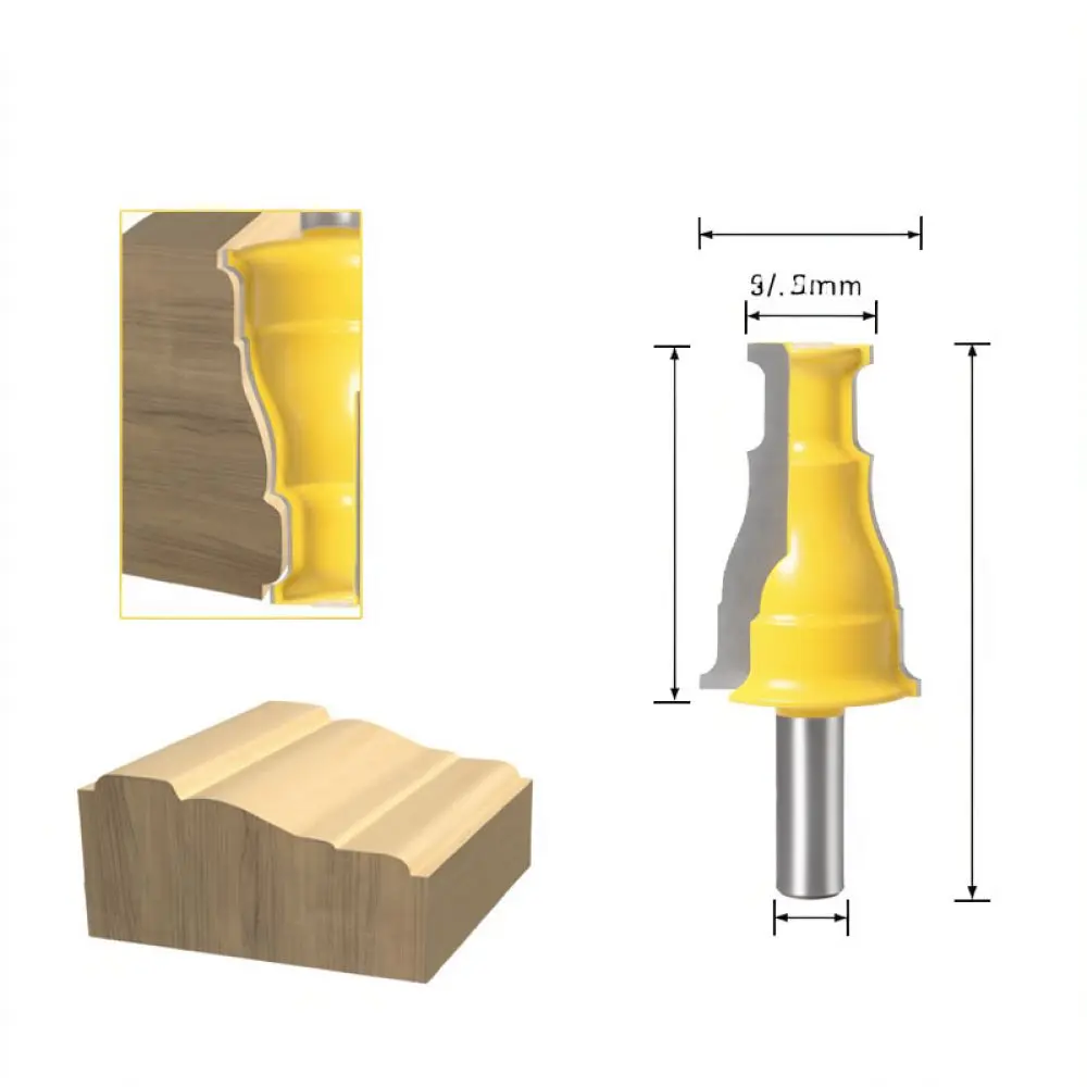 For For Meikele Wood Milling Tool 1/2 Shank Router Bit Door Window Molding Cabinet Line Edge Trimming Carpentry Bit