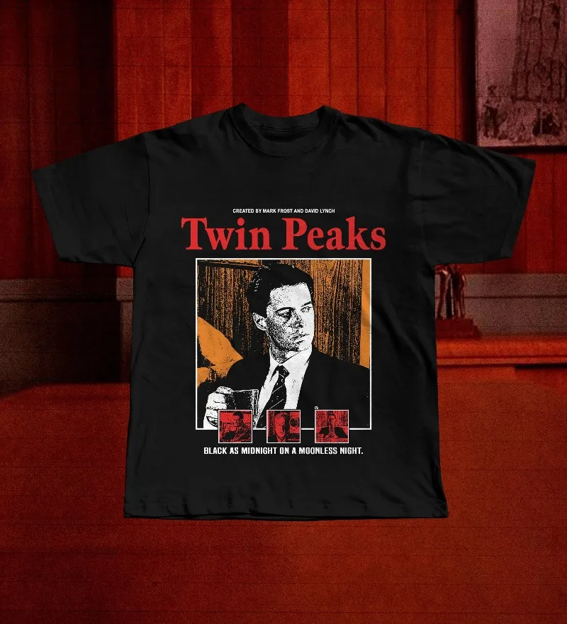 Twin Peaks Agent Cooper Damn Fine Coffee T-Shirt, Cult Classic Fan Tee Four season popular unisex cotton T-shirt