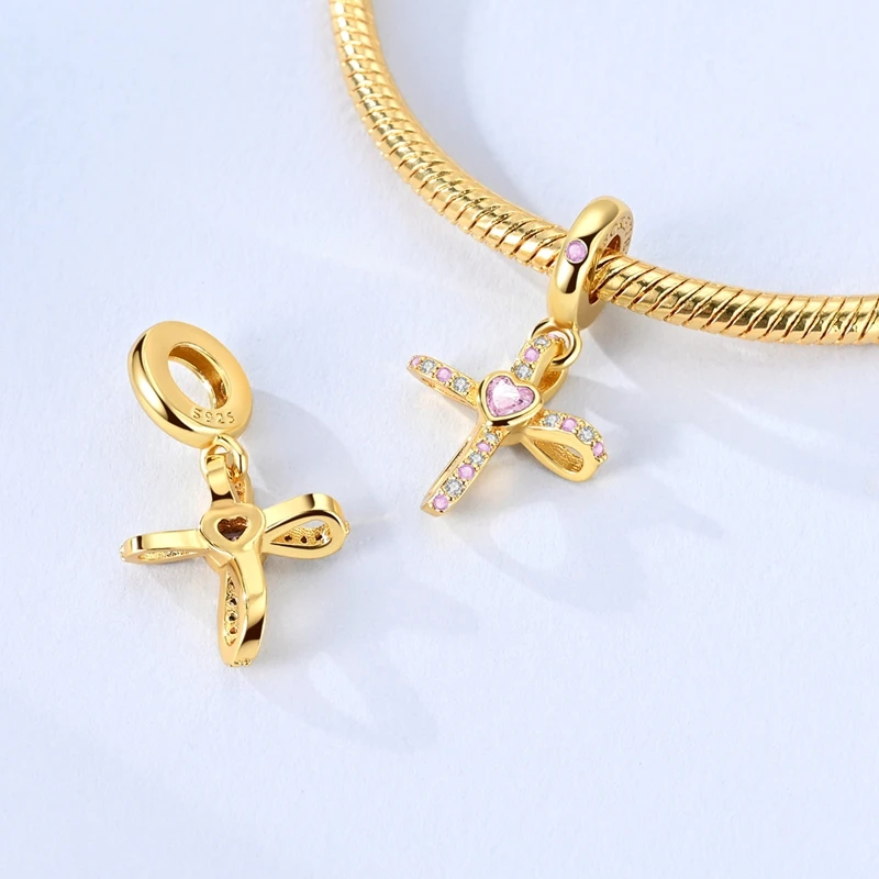 Hot Sale 925 Sterling Silver Charms Beads Prayer Hand Cross Eye Bible Dangle Fit Original Bracelet Women Jewelry DIY Gifts