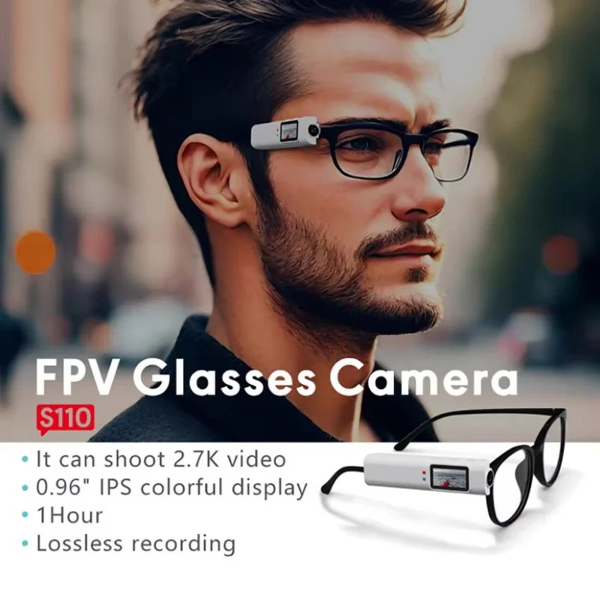 

New Glasses Action Camera 1080P HD WiFi Wearable Sports Video Recorder with Audio
