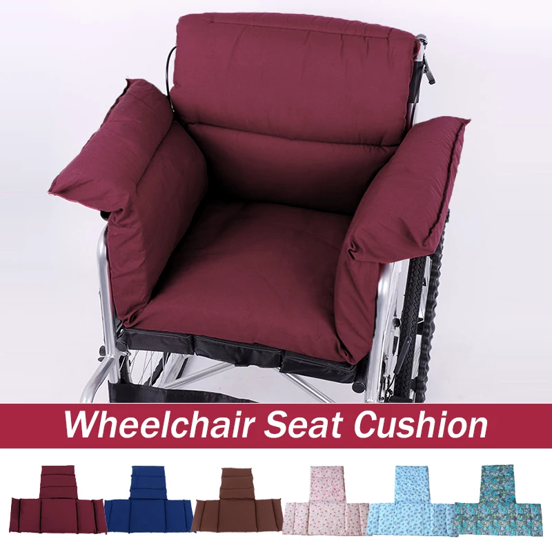 Wheelchair Cushion Thicken Soft Warm Resistant Wheelchair Seat Pad Wheelchair Backrest Cushion Accessories