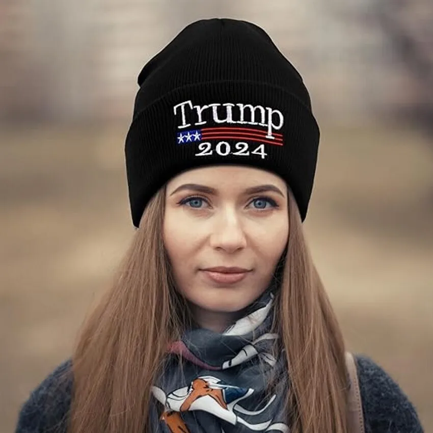 

Trump 2024 Beanie Hats Make America Great Again Hat Donald Trump USA MAGA Cap