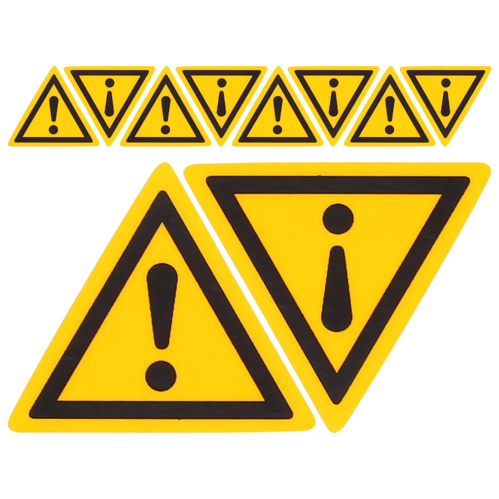 Safety Warning Labels Stickers Yellow Triangle Caution Signs Industrial PP Paper Self Adhesive Hazardous Areas High