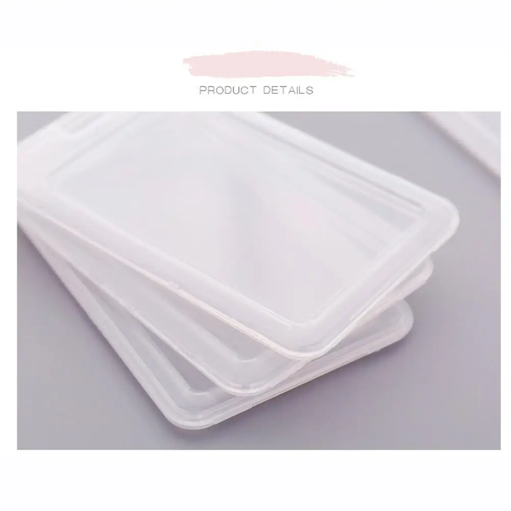 

20PCS Card Cover ID Badge Holder Clear Tag Permit White Covers Sleeves Material Practical Design Student