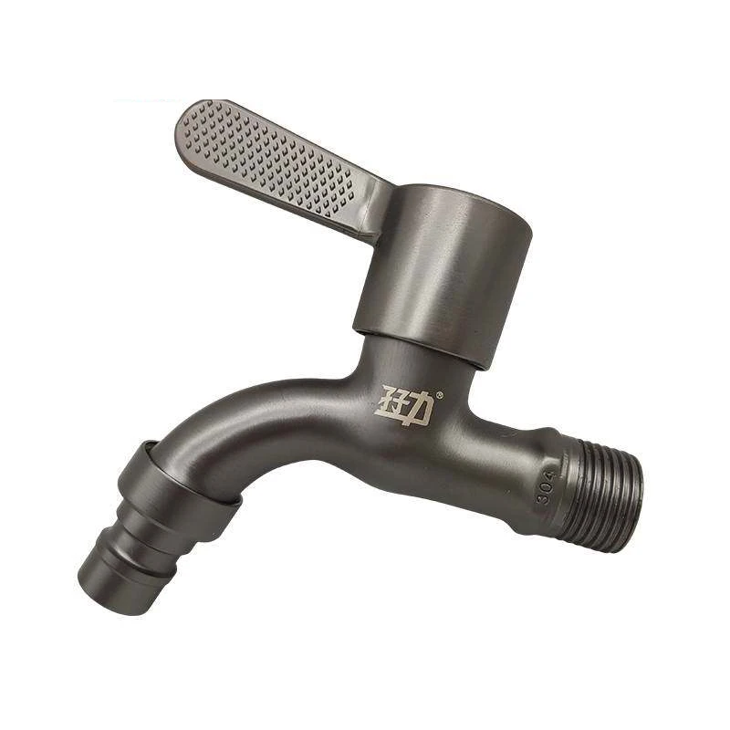 1 PC Grey 304 stainless steel grey single cooling faucet, outdoor garden faucet