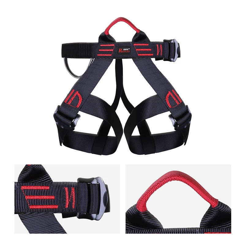Climbing Safety Harness Set with 10m Static Rope, Figure 8 Descender & Carabiner - Professional Rappelling Gear