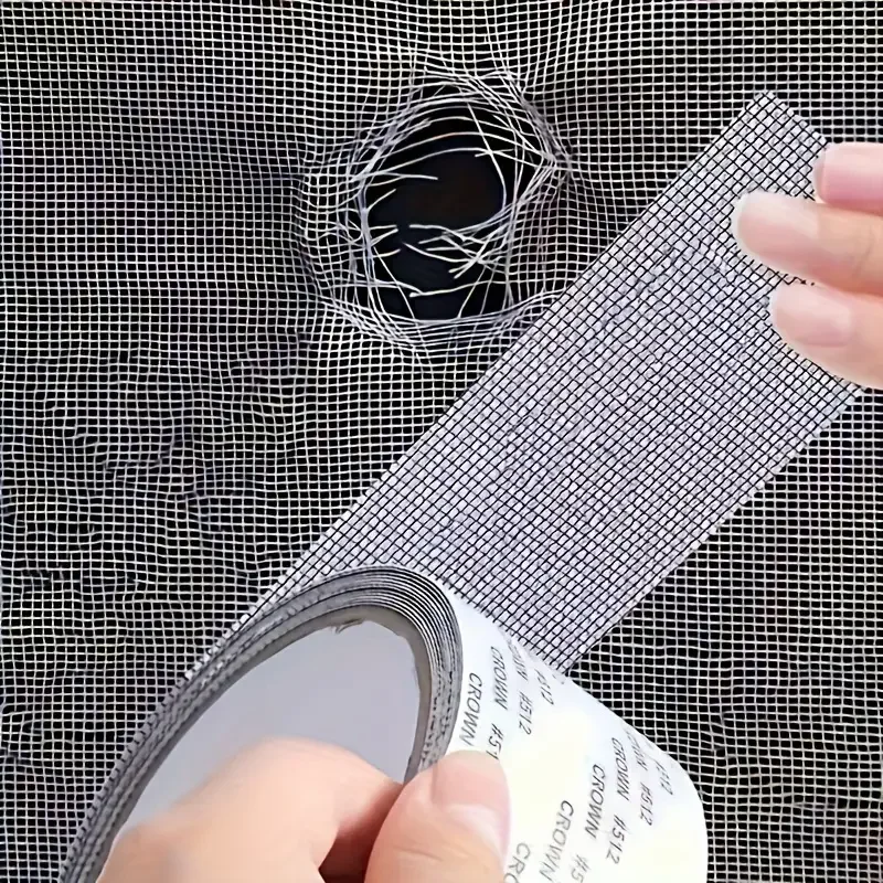 1/2/3 ROLLS Window Screen Repair Tape Self-Adhesive Door Window Mesh Hole Repair Fixing Tape Insect Mosquito Prevention Tools