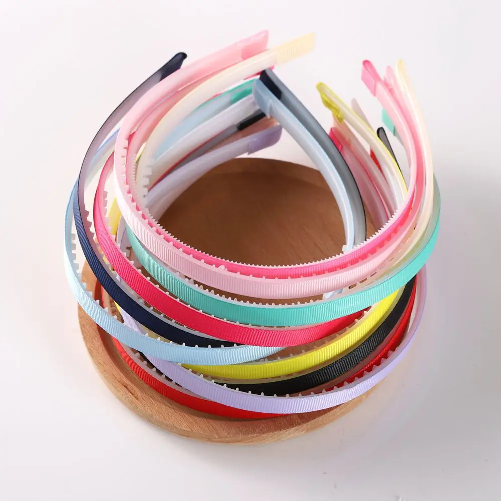 1.0cm Korean Fashion Head Buckle Plastic Sticker with Teeth Hair Hoops Women\'s Hair Ring  Accessories 8pcs/lot