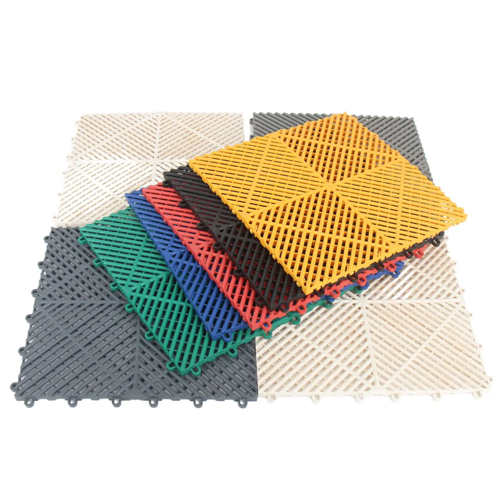 Wholesale Interlocking Industrial Plastic Flooring Pvc Sol Garage Floor Tiles Plastic Flooring Mat For Car Wash Shop Workshop