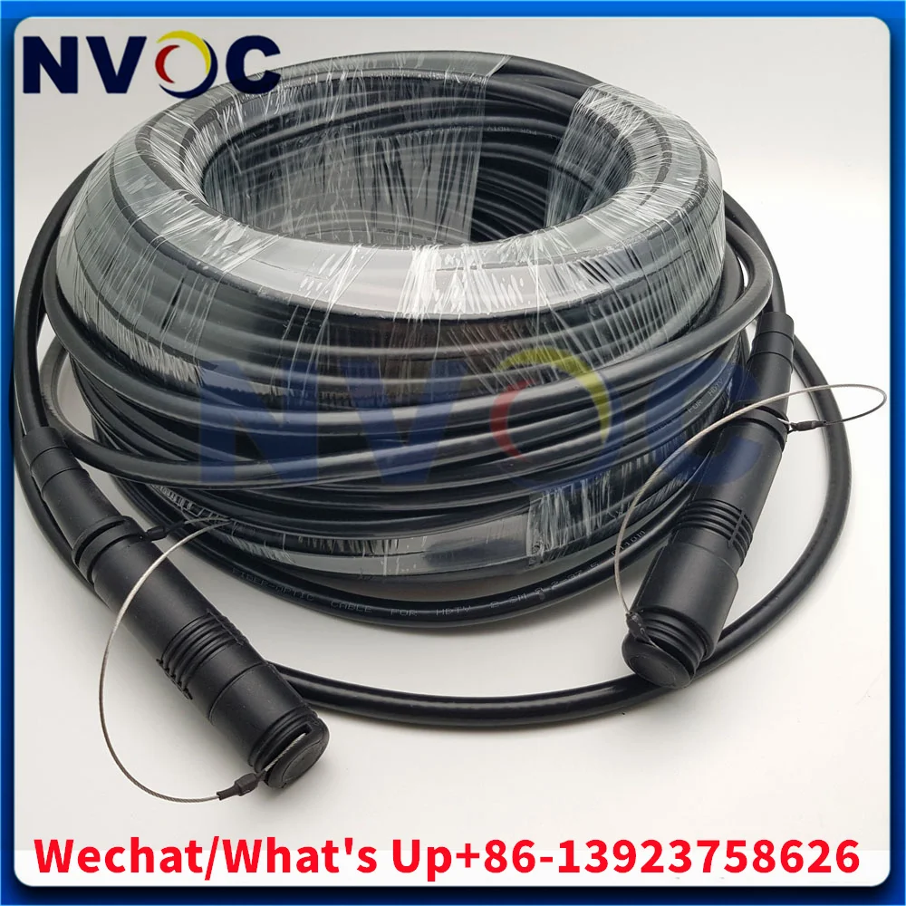 80M 3K 93C SMPTE Hybrid PUW-FUW Plug&Socket Fiber Optic Cable For HDTV Broadcasting Camera Assemblies Without Roll/Reel/Coil