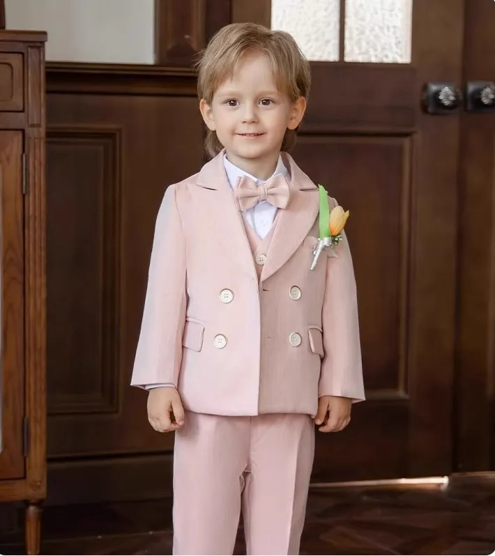 

Children Slim Photography Suit Boys Girls Formal Ceremony Costume Baby Kids Birthday Wedding Party Dress Performance Tuxedo Set