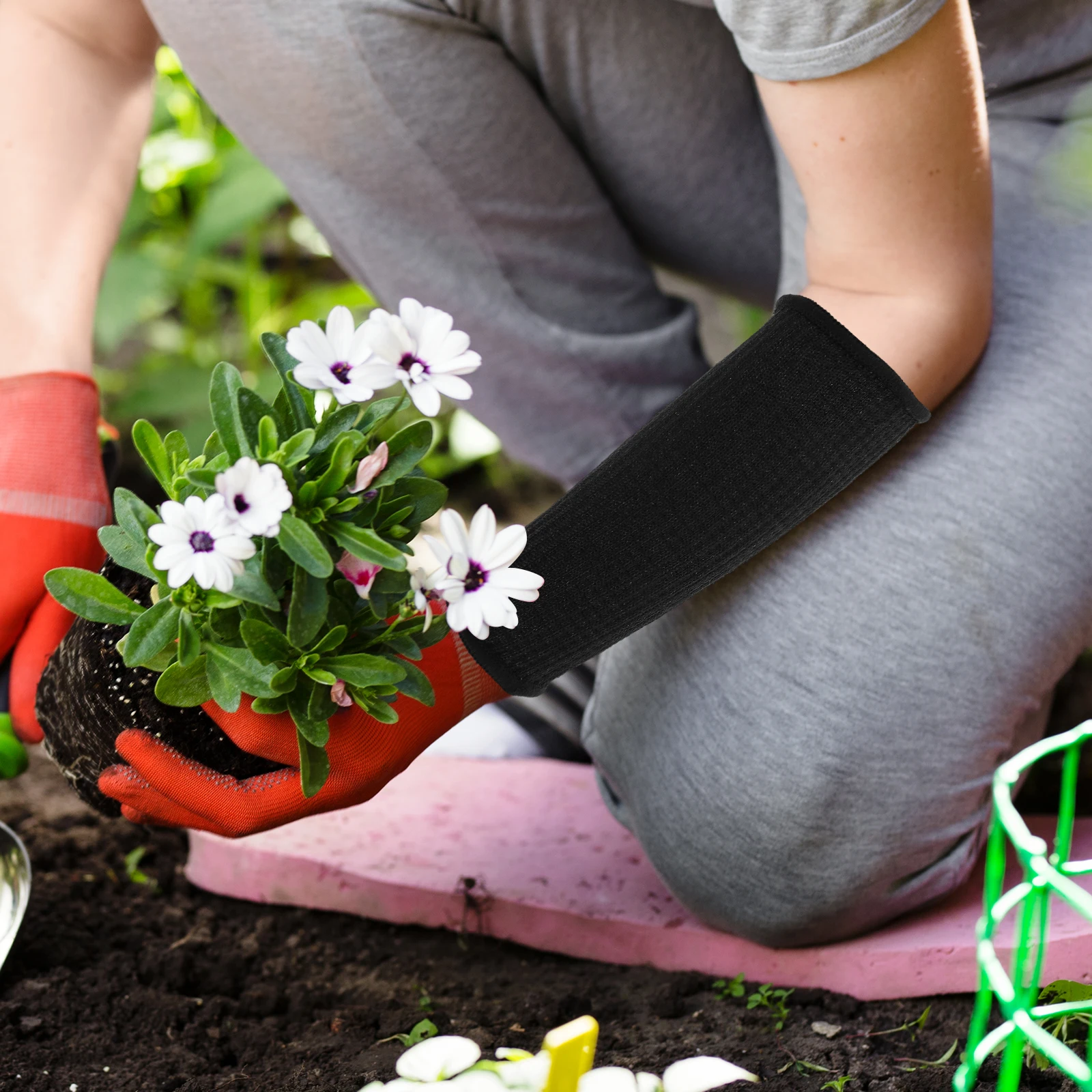 

1Pair Cut Resistant Arm Sleeve High Strength Protective Sleeve Lightweight Snug Fit for Gardening Hiking Forestry Work