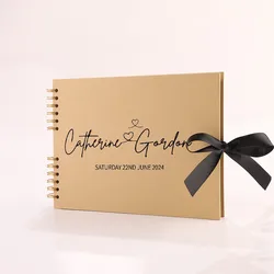 Personalized Wedding Guest Book Cleaning Photo Album Signning Anniversary Gift for Her Supplie Scrapbook Cover Printed Guestbook