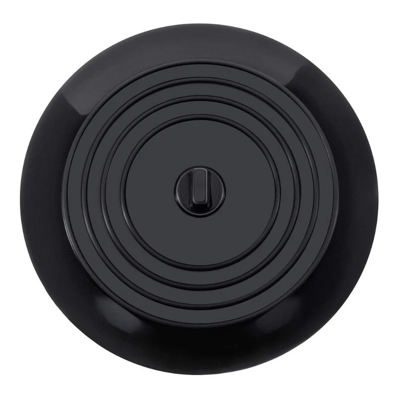 581E 6 Inches Silicone Tub Stopper Black Drain Cover for Bathrooms Kitchens Laundries