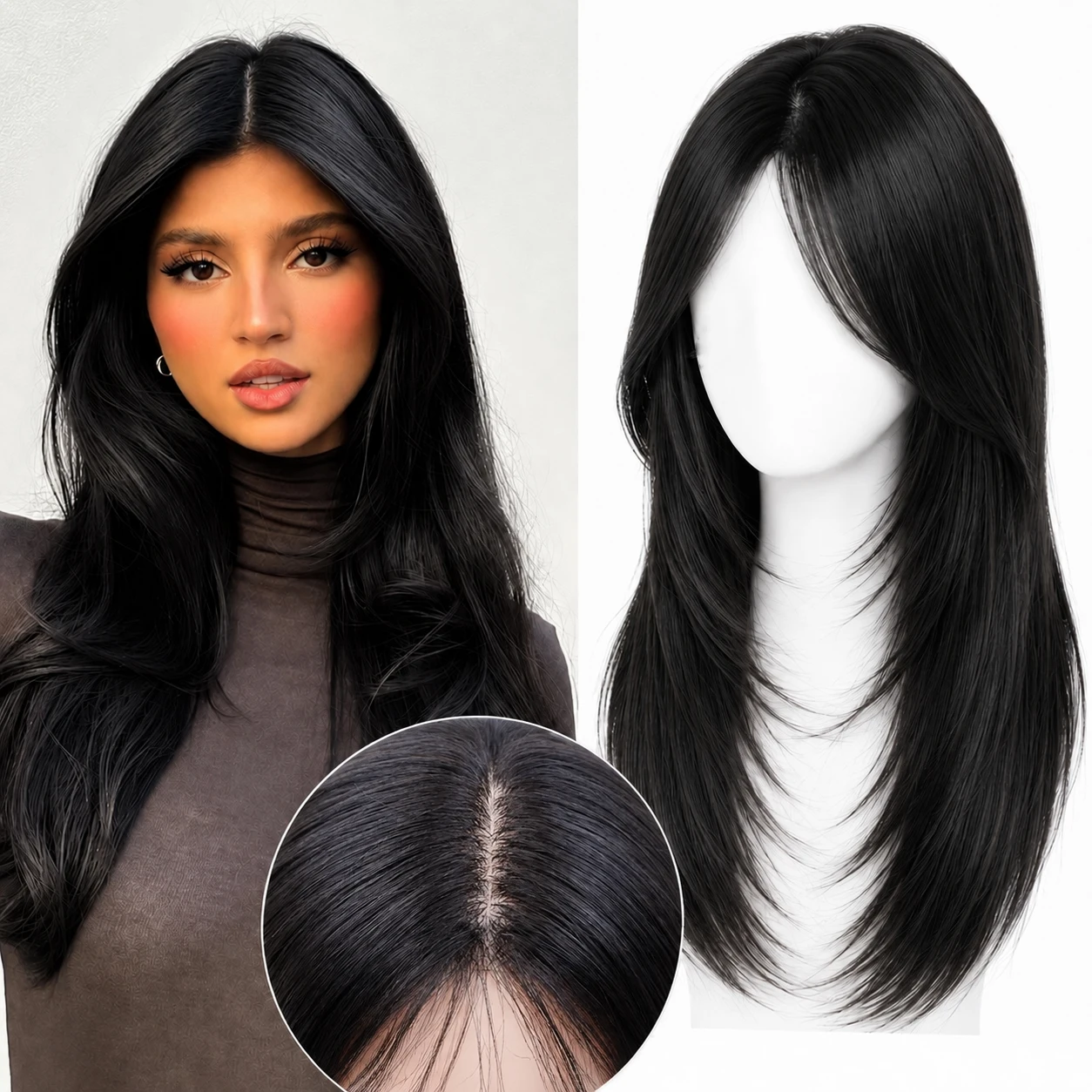 

100% Human Hair Silk Base Wig For Women 5x5 Silk Top Closure Wig Pre Plucked Natural Hairline Bone Straight Brazilian Remy Hair
