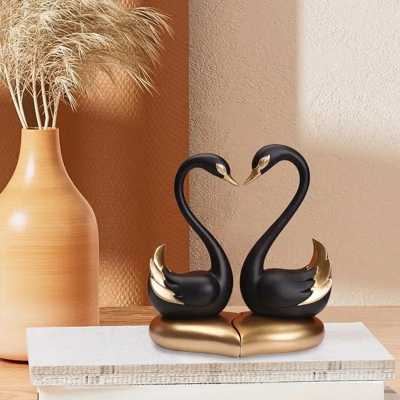 

Swan statue desktop decoration resin animal statue model desktop ornaments decoration suitable for home desktop decoration