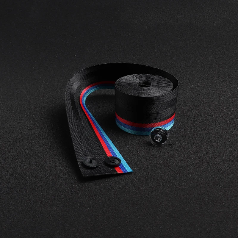 2PCS Car Modification Seat Belt High Strength Wear-resistant Nylon Seat Belt Colourful Universal Colorful Seat Belt Auto Parts