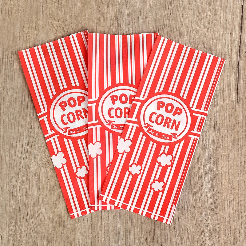 20/50 قطعة أكياس الفشار الخدمات الفردية ورقة الفشار الغذاء حقيبة حفل زفاف الفشار بار وجبة خفيفة هدية حزم الفيلم اللوازم الليلية