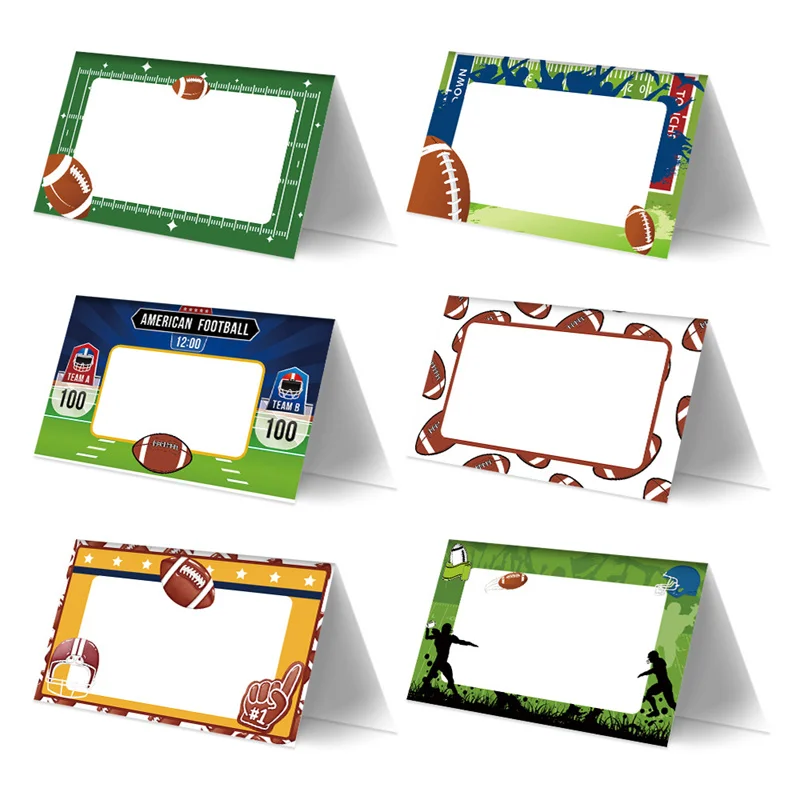 New Super Bowl Party Table Decorations – Handwritten Food Place Cards, Perfect For Game Day, Football-Themed Party Supplies  ﻿