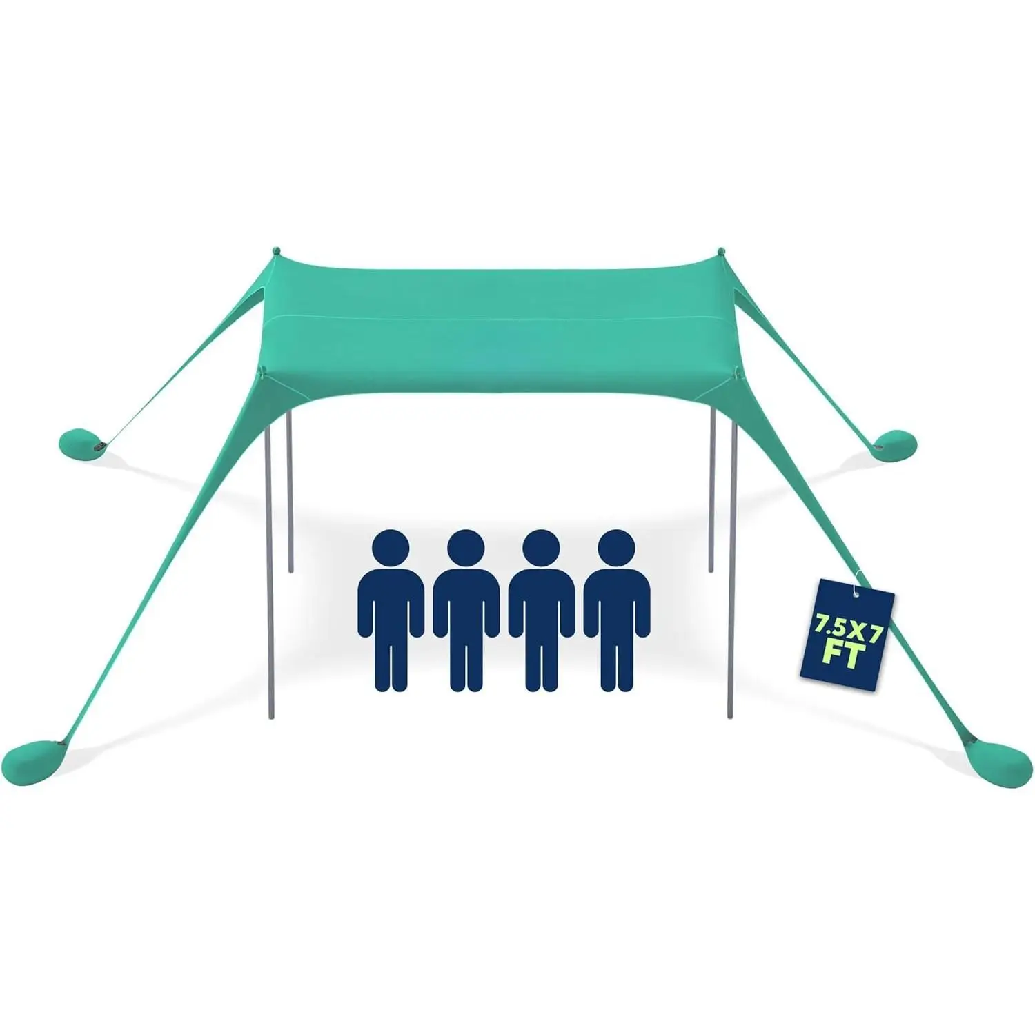 W_Beach Tent Sun Shelter UPF50+ - شاطئ سهل المنبثق - ظل خارجي لرحلات التخييم وصيد الأسماك والفناء الخلفي