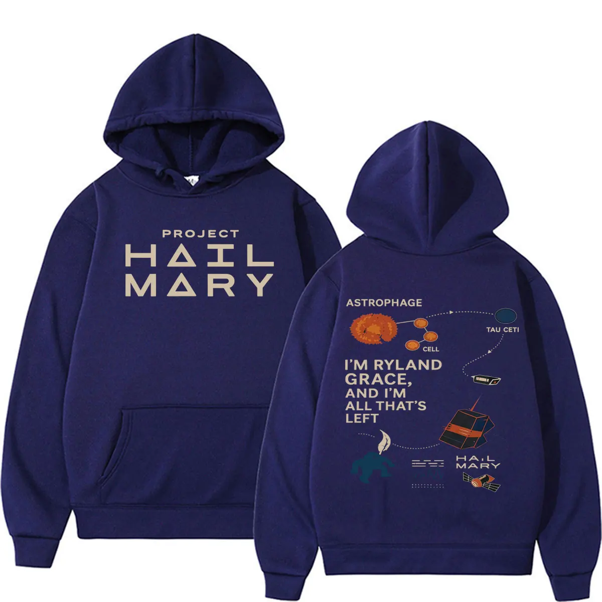 Funny Project Hail Mary Fan Gift Hoodies Men's Clothing Harajuku Gothic Sweatshirts Casual Fleece High Quality Hoodie Pullovers