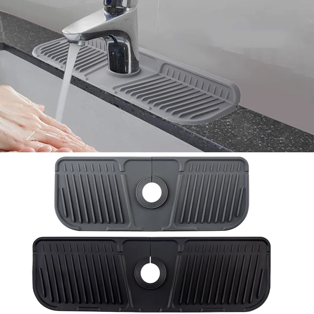 

Kitchen Silicone Faucet Mat Faucet Water Catcher Mat Sink Splash Pad Countertop Protector Bathroom