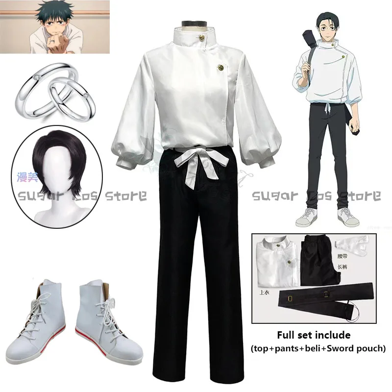 

Yuta Okkotsu Anime Cosplay Costume Yuta Uniform Set Wig Ring Shoes Halloween Carnival Role Play Party Props For Adult Women Men