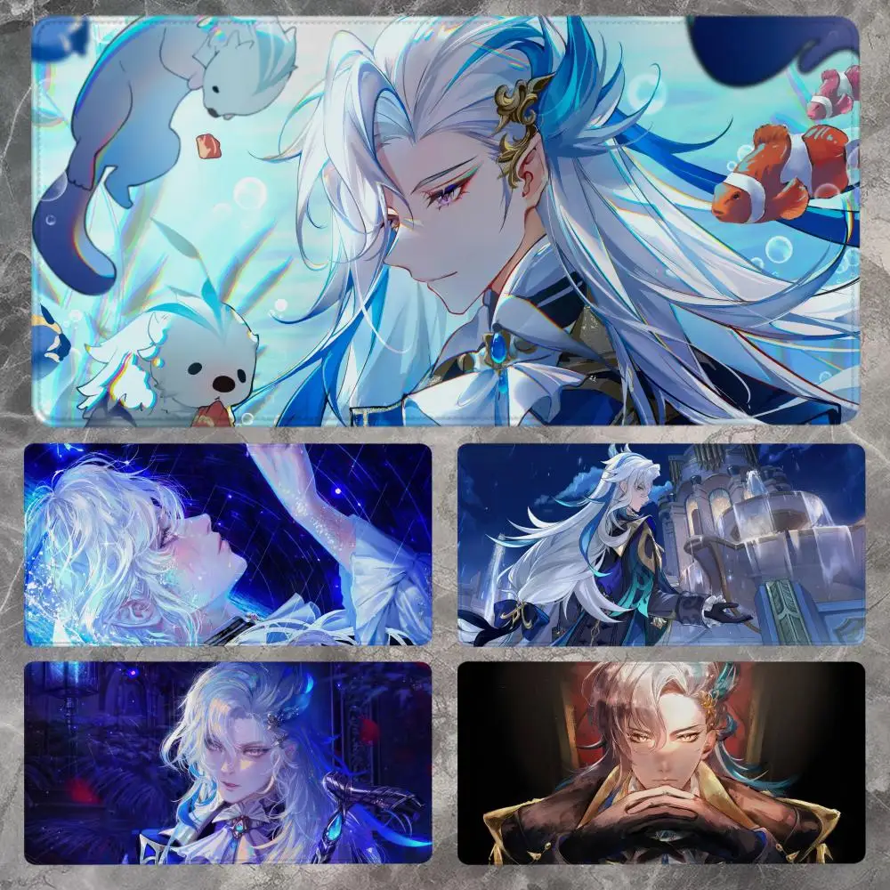 

Genshin Impact Neuvillette Mouse Pad 90x40CM Non-slip Gaming Mousepad Gamer E-Sports Mouse Mat Game Mechanical Keyboard XXL Desk