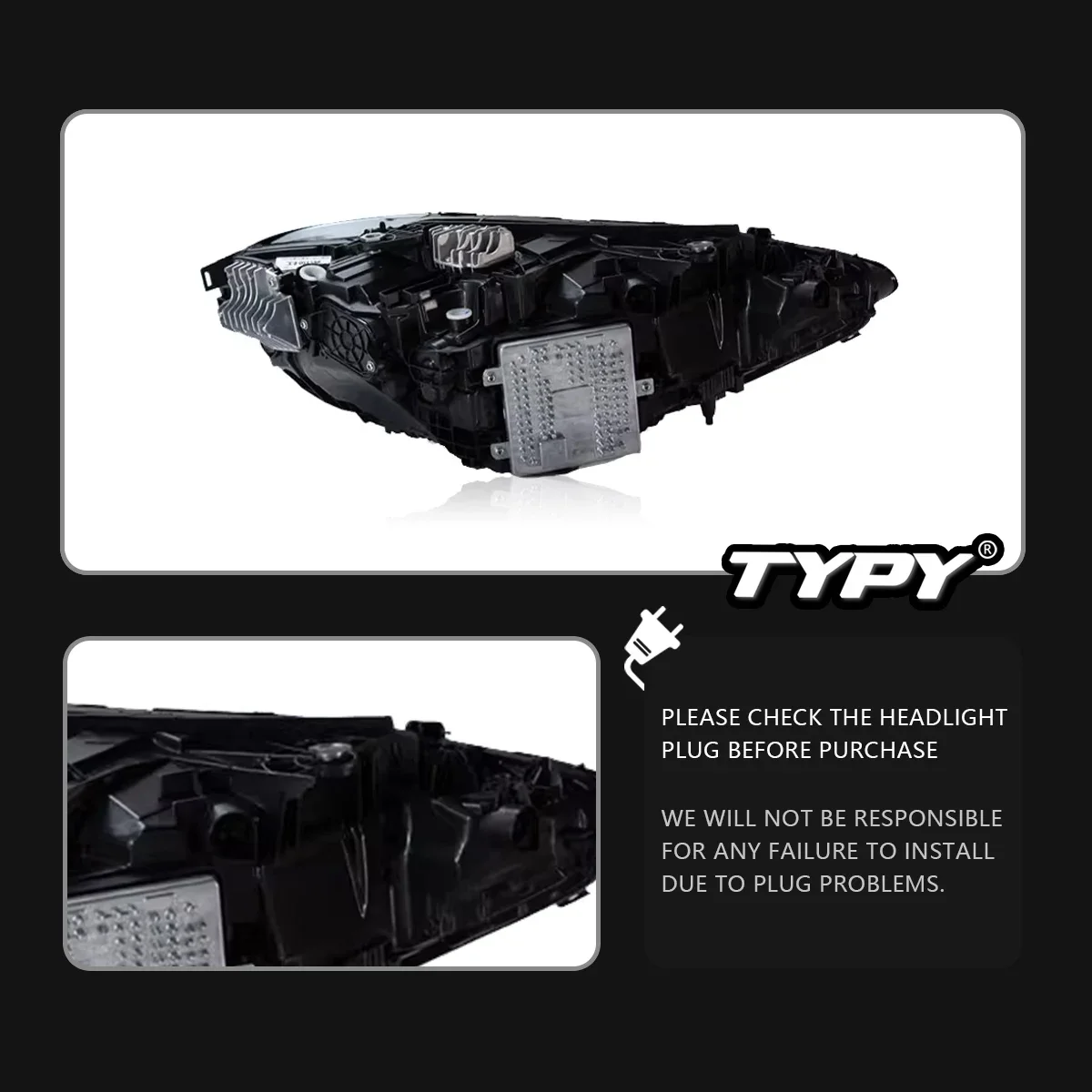 

TYPY Car For BMW 4 Series G22 Headlight 2021-2024 Upgrade Modified to New DRL Dynamic Turn Signal LED Headlight Auto Accessories