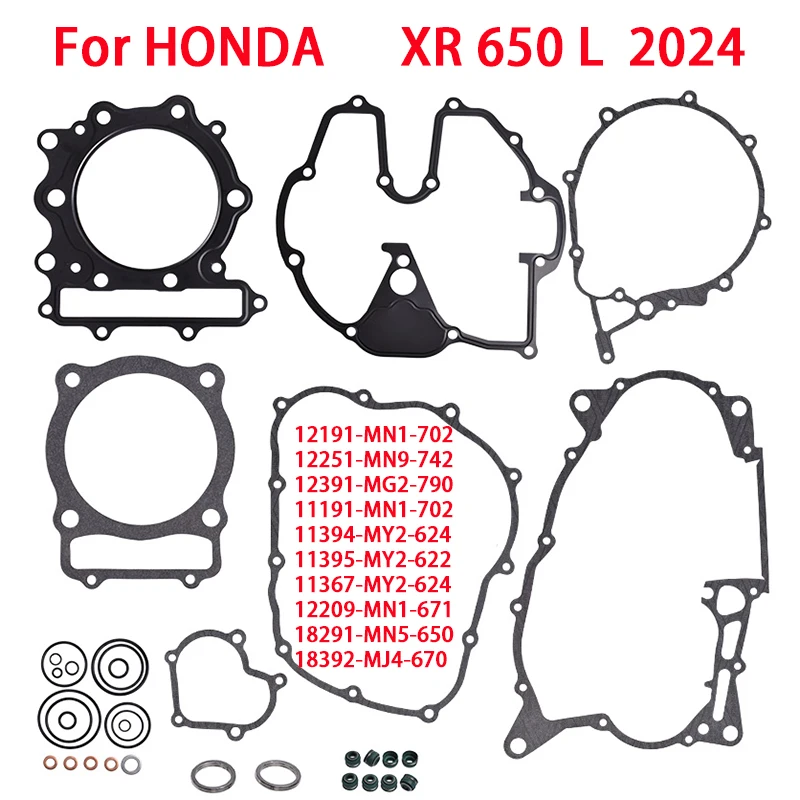 650cc Motocycle Engine Gasket Complete Cylinder Gasket Kit For HONDA XR 650 L 2024 XR650L 12251-MN9-742 11394-MY2-624