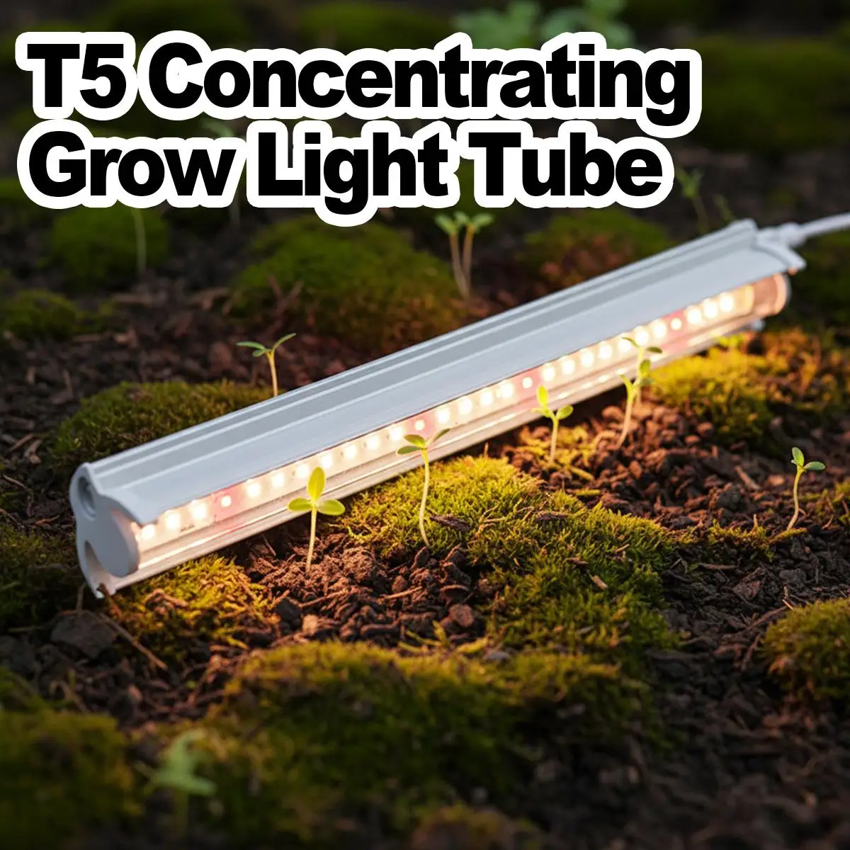 

T5 Grow Light High PPFD LED Tube Full Spectrum Aluminum Housing for Hydroponics Greenhouse Seedlings Vegetable Flower Plant Lamp
