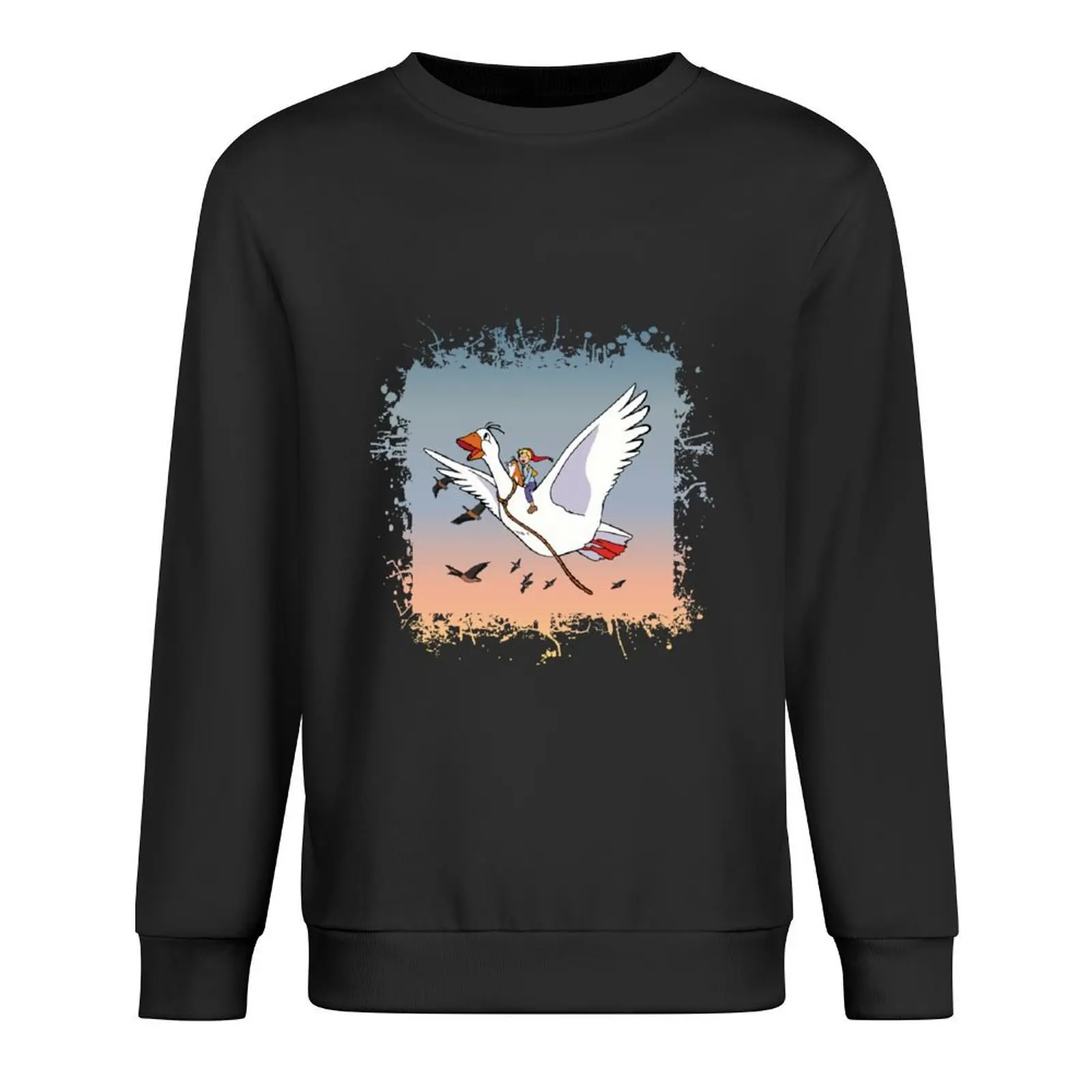 Nils Holgerson flying Pullover men clothes men's clothing korean clothes men's coat men's sweatshirts