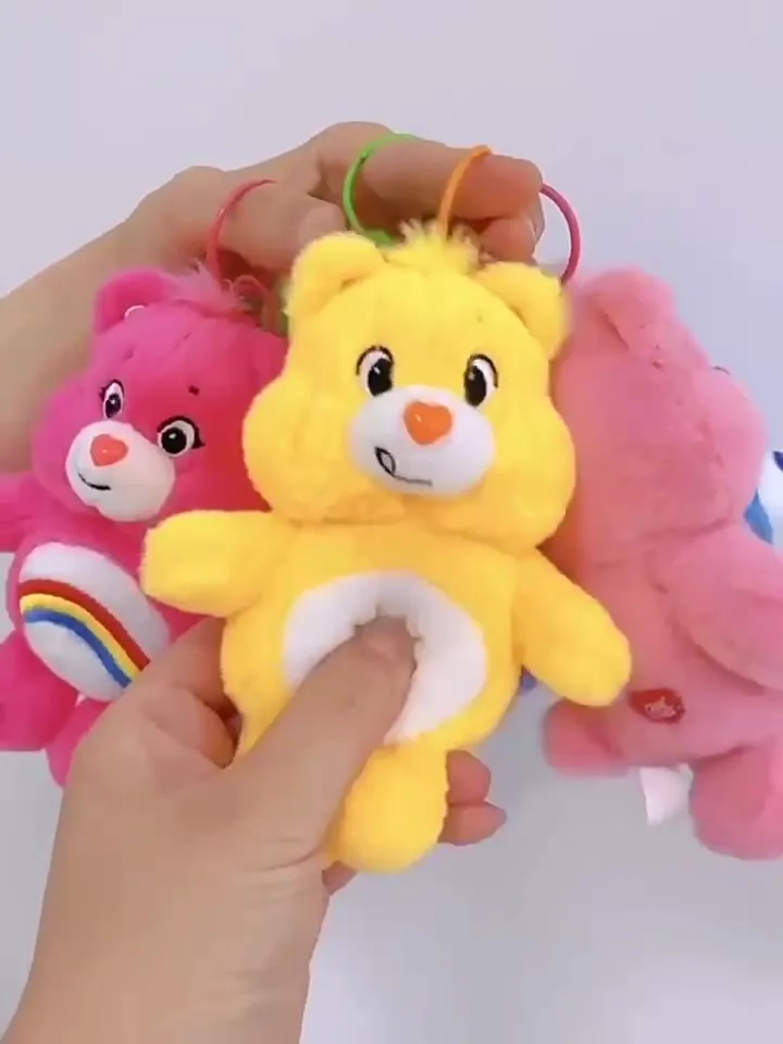 Care Bears Plush Kawaii Carebears Rainbown Bear Plush Anime Hobby Toy Keychain Bag with Sound Dolls Christmas Birthday Gifts