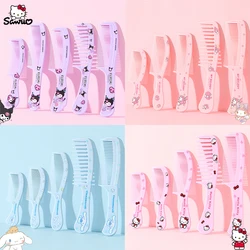 Sanrio Genuine Comb Hello Kitty Makeup Comb Kawaii Cartoon Kuromi Melody Cinnamoroll Ladies Student Portable Hair Comb Girl Gift