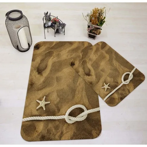 Carpet Wagon HV840BT Sea Star Bath Mat Toilet Seat Pad