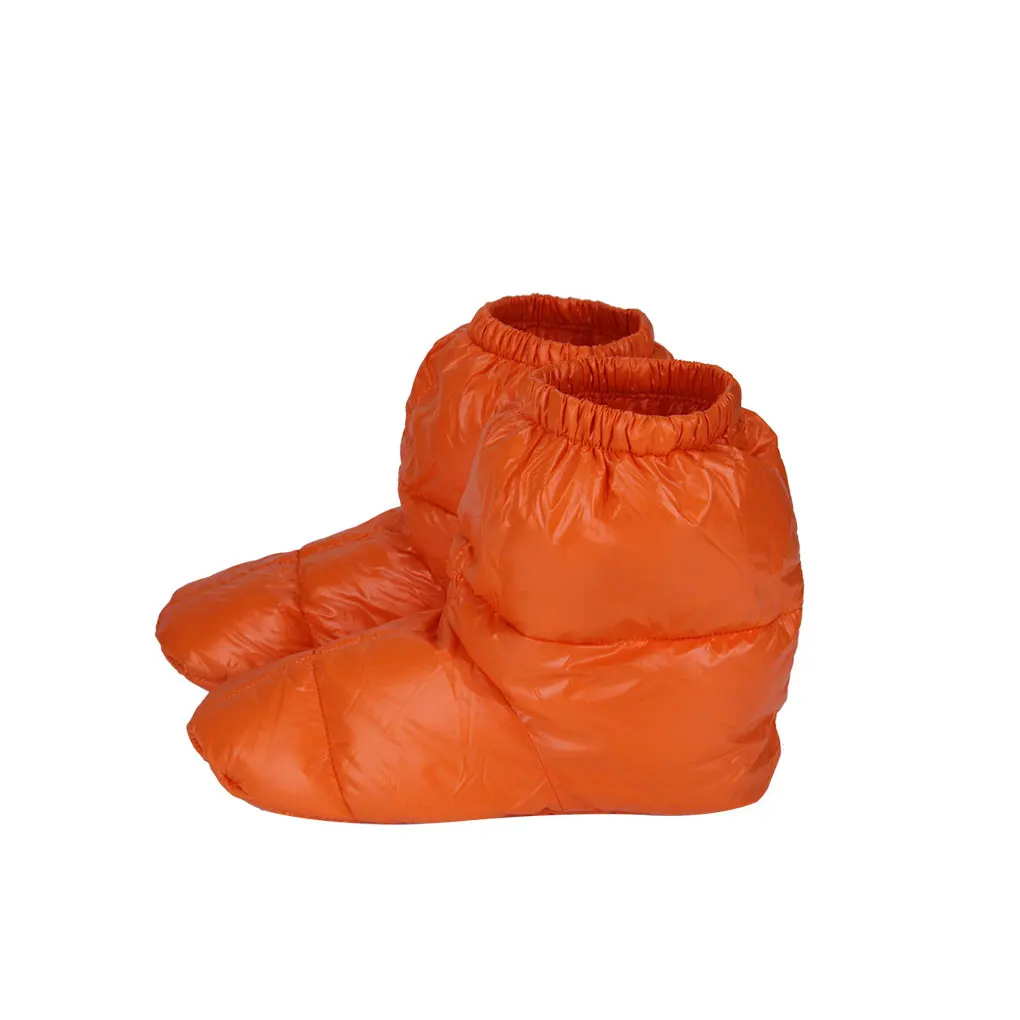 2 Pieces Duck Down Booties Socks Camping Tent Slippers Boots Covers Keep Warm Gear Down Footwear Mules Cozy Warmers
