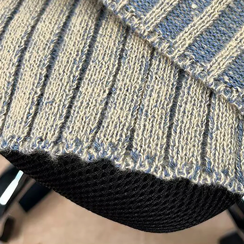 스트라이프 크로셰 니트 스웨터 남성 가을 겨울 크루넥 풀오버 니트웨어 스트리트웨어 트렌디 패셔너블 스웨터 남성용 저지