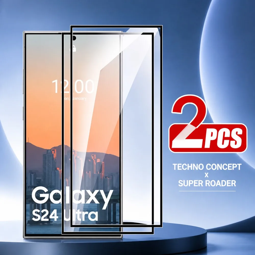 2PCS Tempered Glass Film For Samsung Galaxy S24 Ultra S24 Screen Protector For Samsung Galaxy S24+ S24 FE
