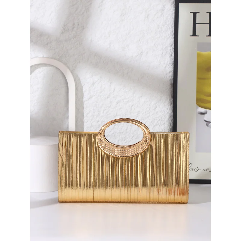 

New evening bag, Yamashi's popular party bag, pleated handbag, banquet handbag