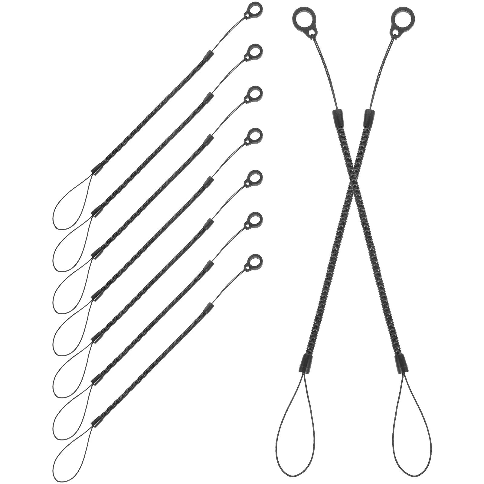 

8 pcs Stylus Fixing Rope Retractable Spring Cord Pen Lanyard Wrist Strap Anti Lost Coiled Straps for Tablet Pens Elastic Tether