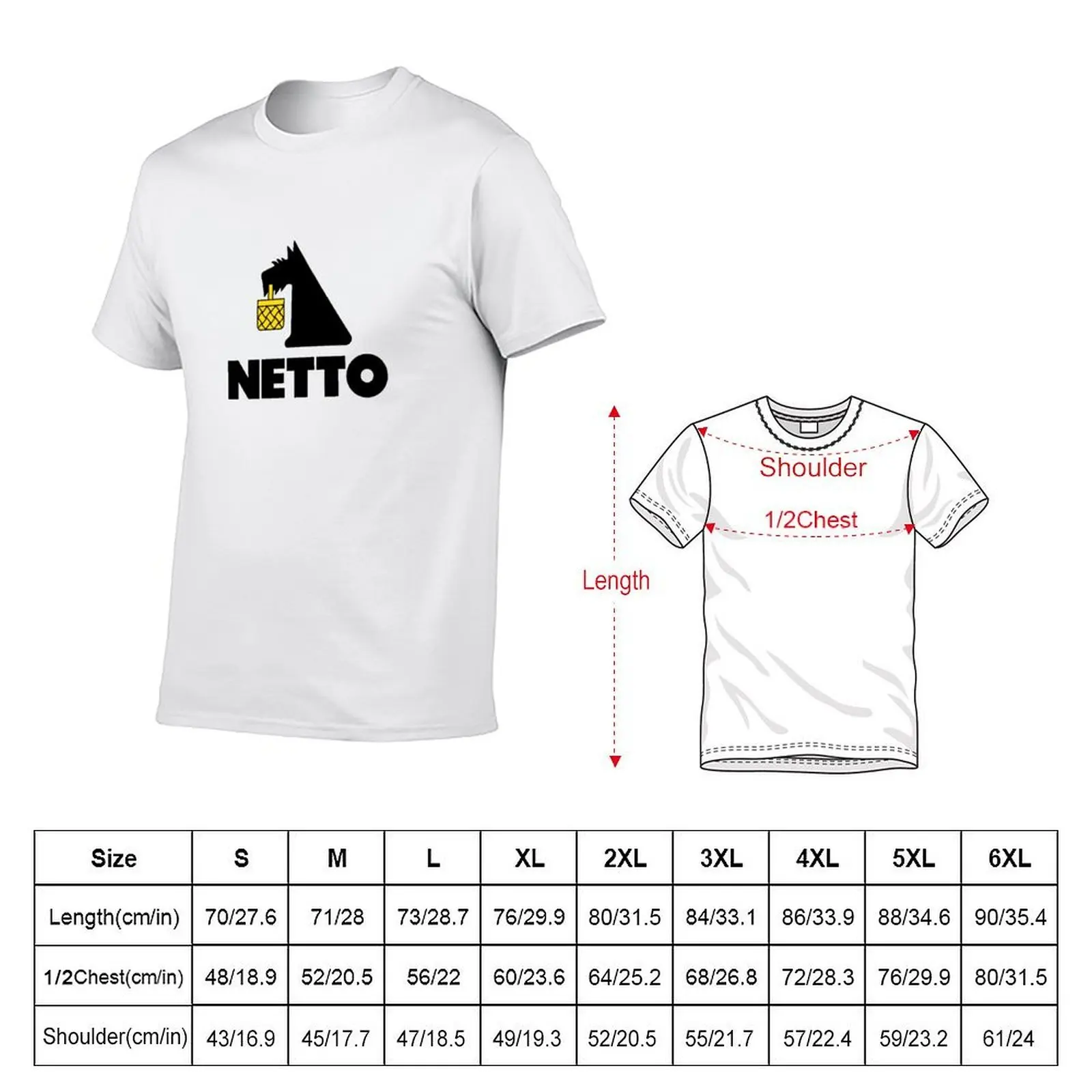 Netto supermarket T-Shirt t shirt man casual t shirt man plain T-Shirt