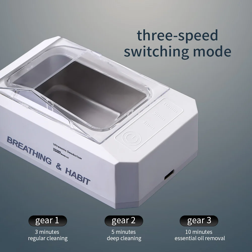 Portable Ultrasonic Cleaning Machine 45KHZ Multi-Purpose for Breathing Necklace Essential Oil Watch Jewelry Deep Cleaning