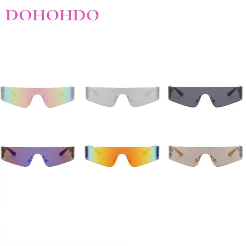 

Punk Rimless Personality Women Sunglasses Trend Design Men's Sunlass Drive Shades Outdoor Cycling Windproof Goggles UV400 Lentes
