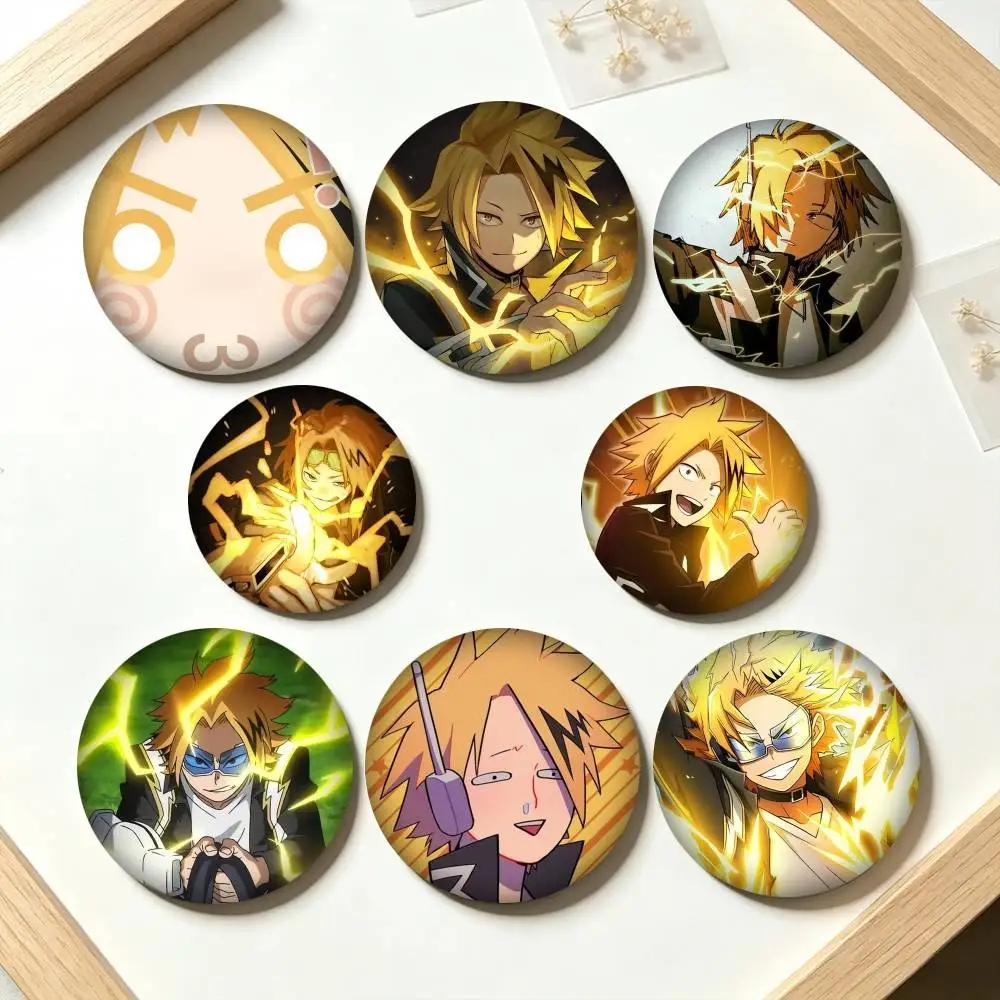 M-My Hero Academia Denki Kaminari  25 32 44 58 75mm Badges Personalized Round Brooches Pins Accessory Gift