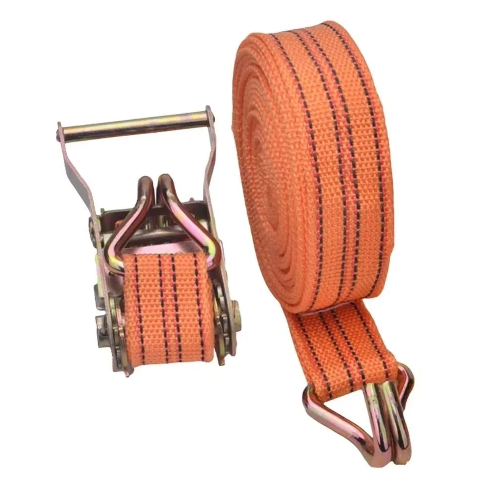 

Black Ratchet Tie Down Straps Rust Proof Precise Stitching Polyester Lashing Straps Durable 25mm Width Load Securing Straps