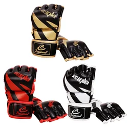 Rękawice bokserskie dla mężczyzn Kobiety PU Skóra 3cm Zagęszczone Karate Muay Thai Guantes De Boxeo Free Fight MMA Rękawice treningowe z workiem z piaskiem