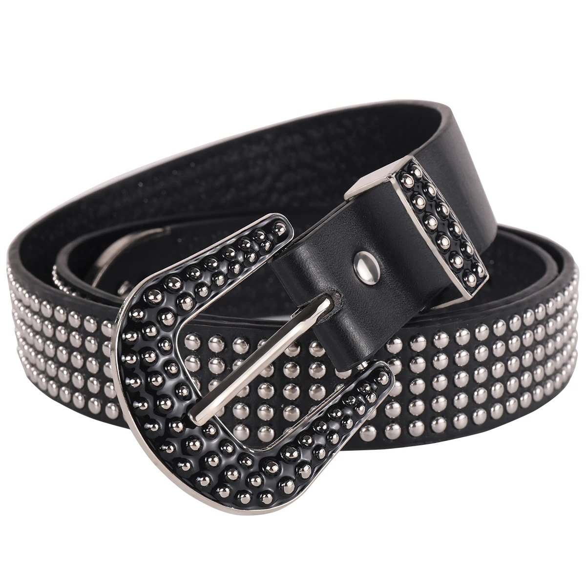 حزام نسائي مرصع بالفضة، نمط شارع عصري، مقترن بالجينز، حزام على طراز الهيب هوب الشرير مناسب للمناسبات المختلفة #5